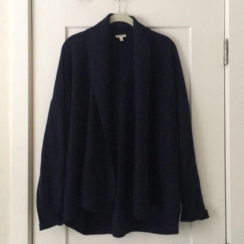 Talbots Navy Open Front Cardigan